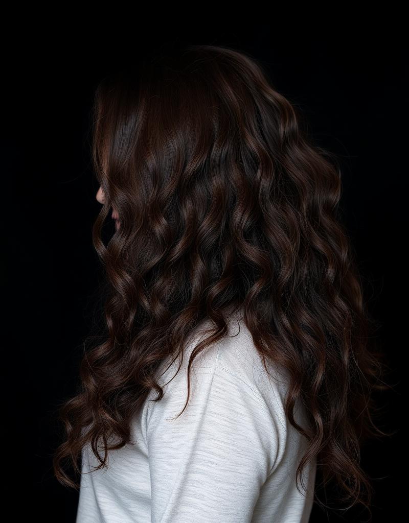 Antes — Cabelo encaracolado comprido para corte bob